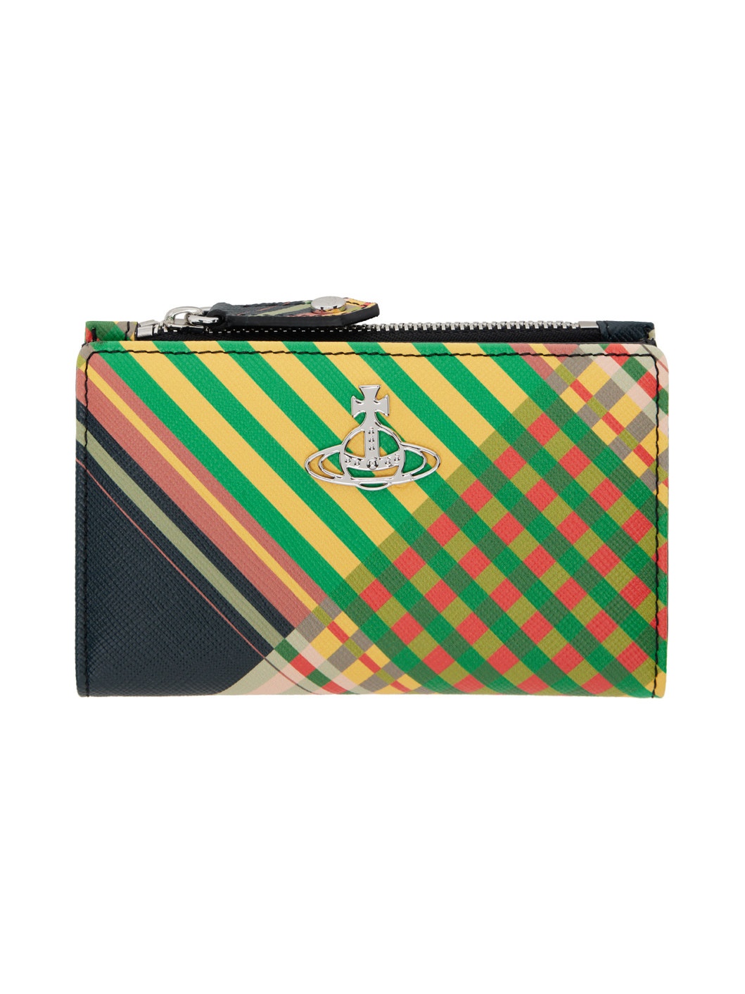 Multicolor Saff Print Slim Flap Card Holder - 1