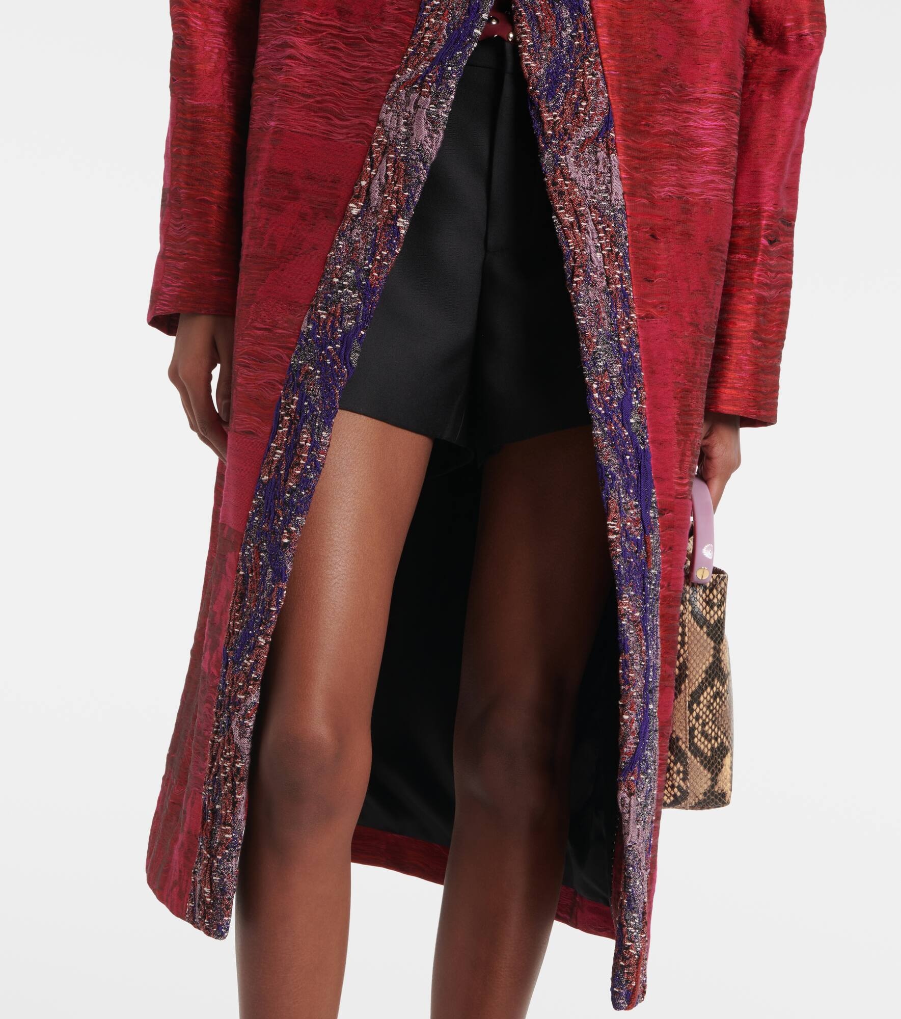 Cotton-blend jacquard coat - 4