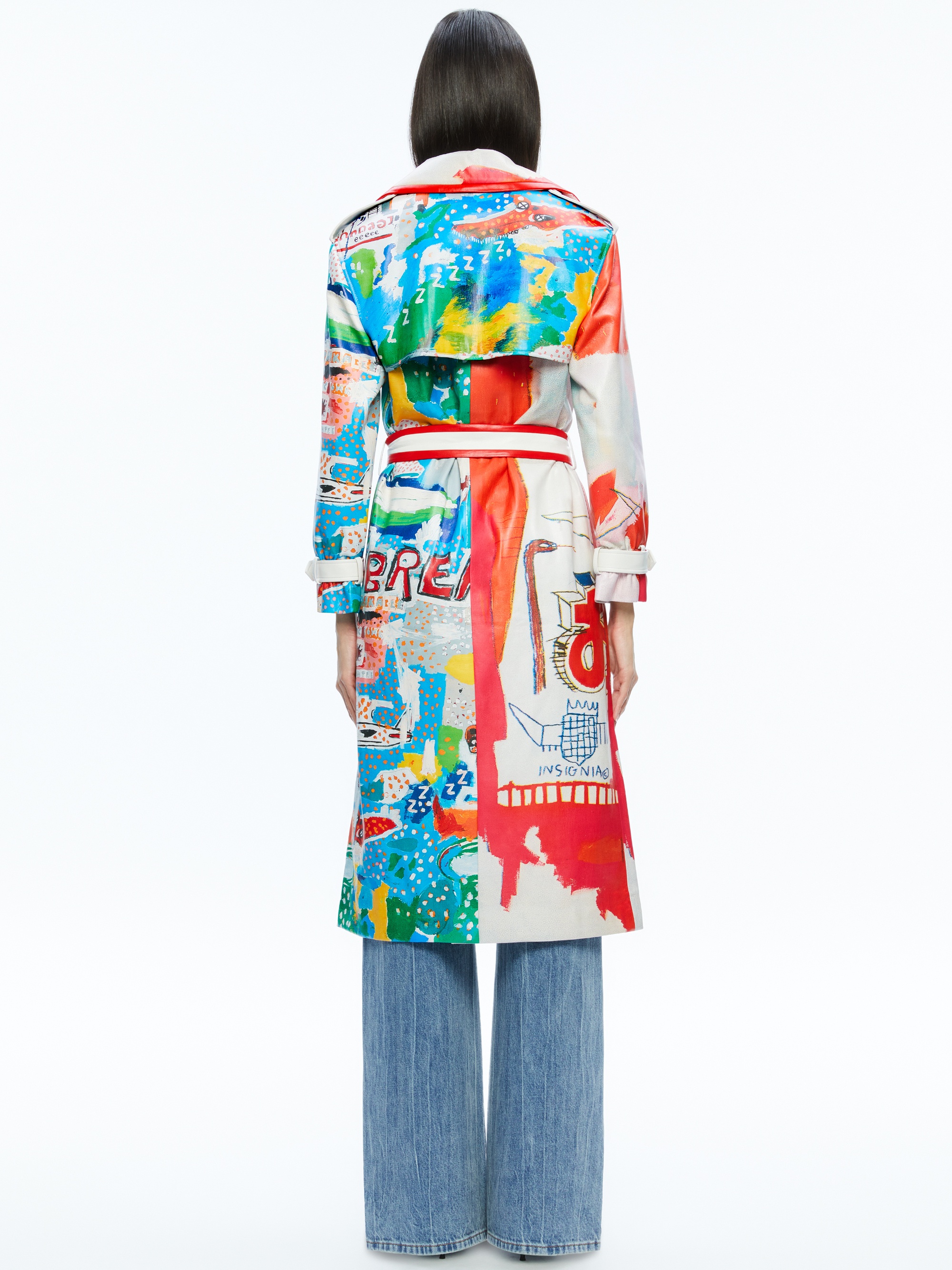 A+O X BASQUIAT NEVADA VEGAN LEATHER TRENCH COAT - 2