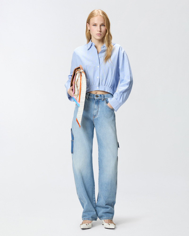TWO-TONE BALLOON-FIT JEANS 3