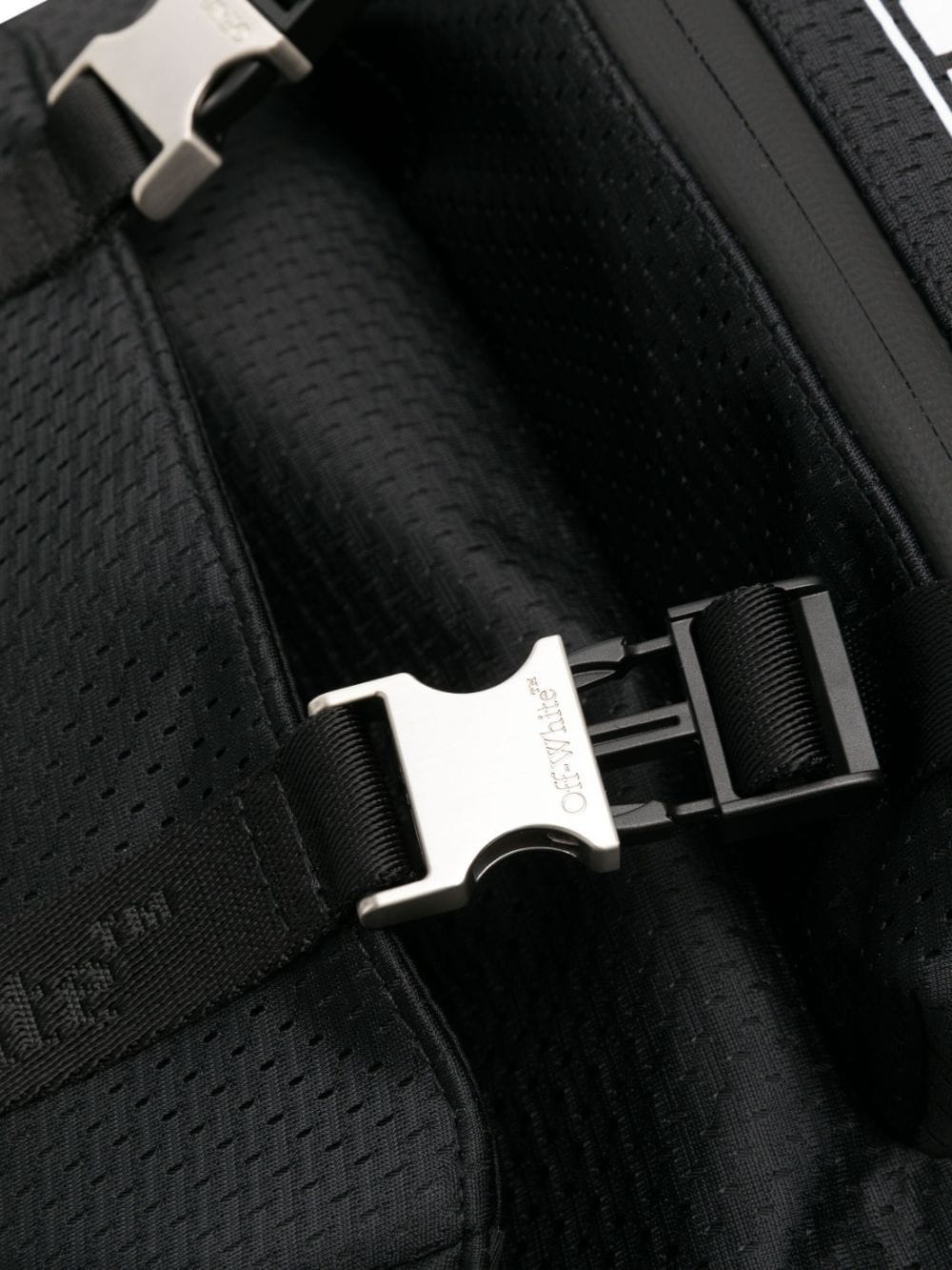 logo-print mesh backpack - 7