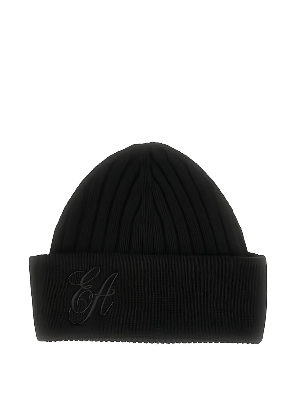 logo-embroidered beanie hat - 1