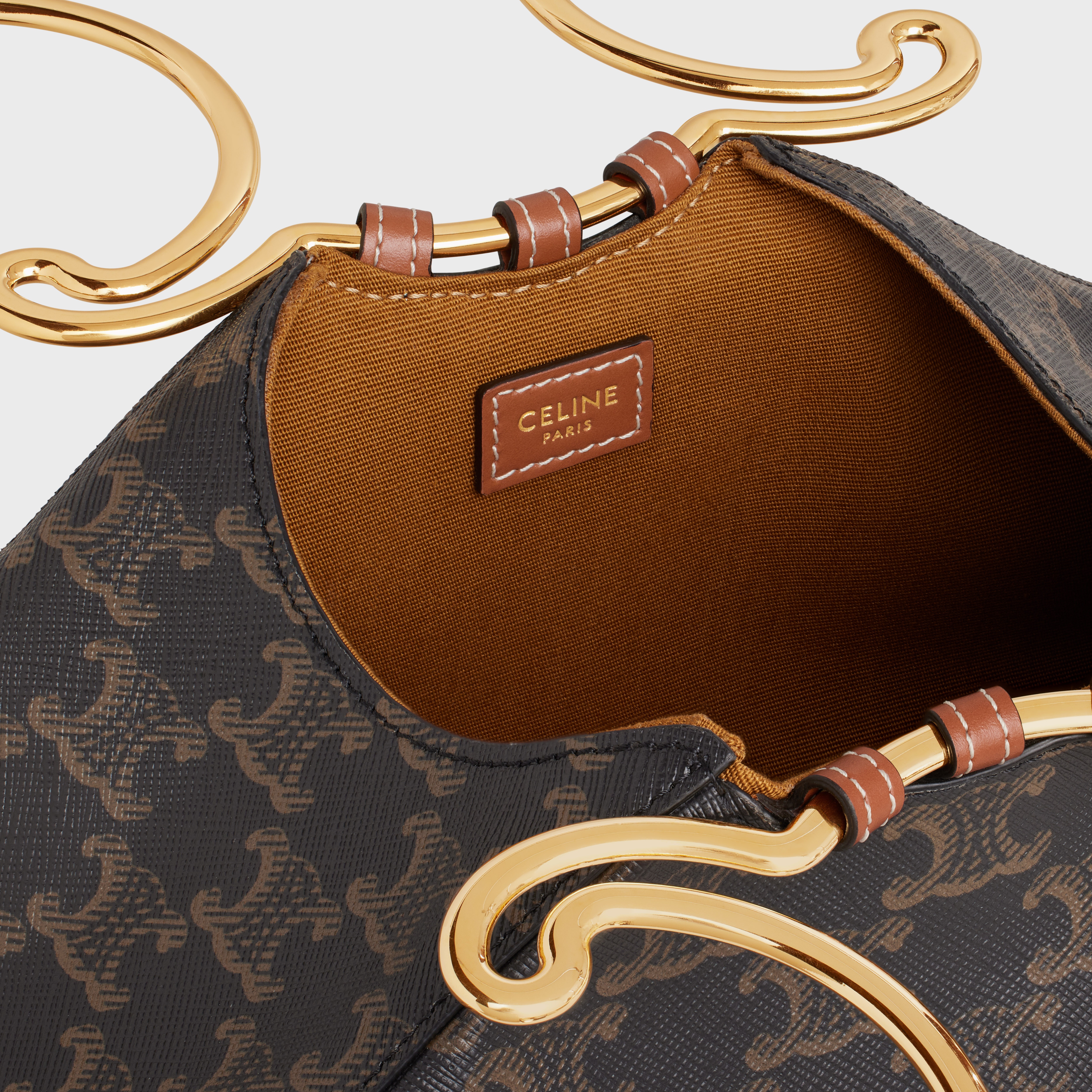 Triangle Triomphe Frame in Triomphe Canvas and calfskin - 4