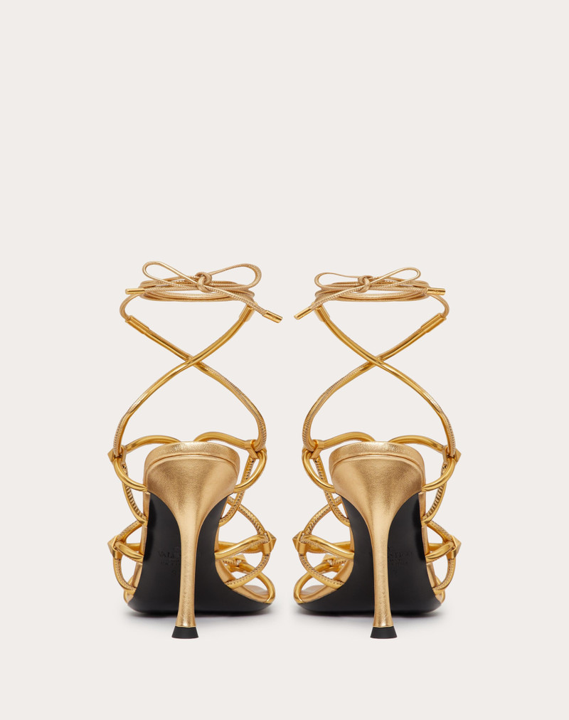 ROCKSTUD NET MIRROR-EFFECT SYNTHETIC SANDAL 100 MM 3