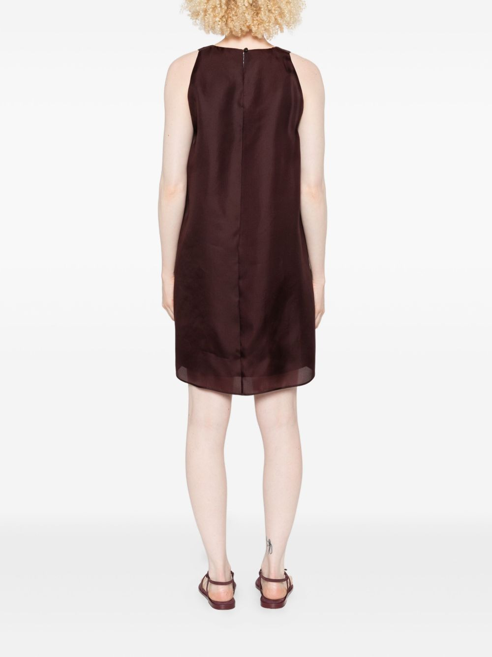 Clay sleeveless silk dress - 4