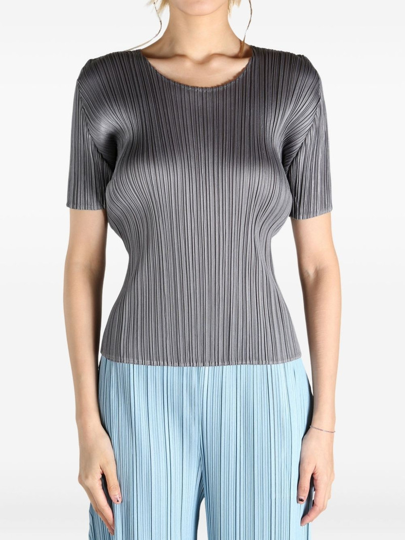 Pleats Please Issey Miyake pleated short-sleeve top outlook