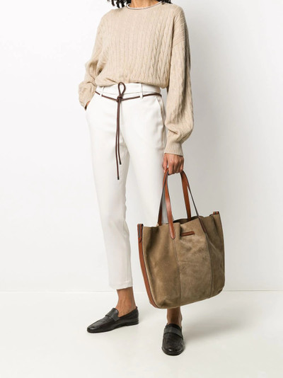 Brunello Cucinelli cable-knit cashmere jumper outlook