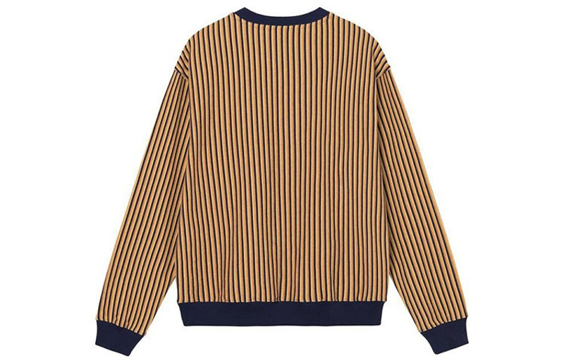 Stüssy Men's Stussy Logo Stripe Round Neck Yellow 1140272 outlook