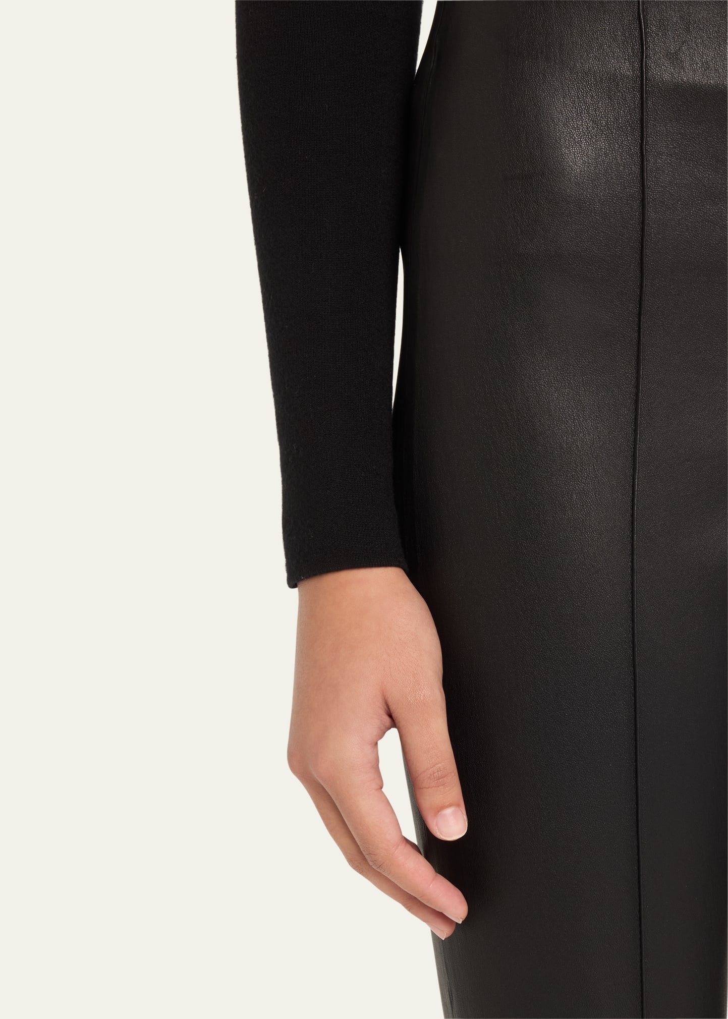 Cropped Flare Leather Pants - 5