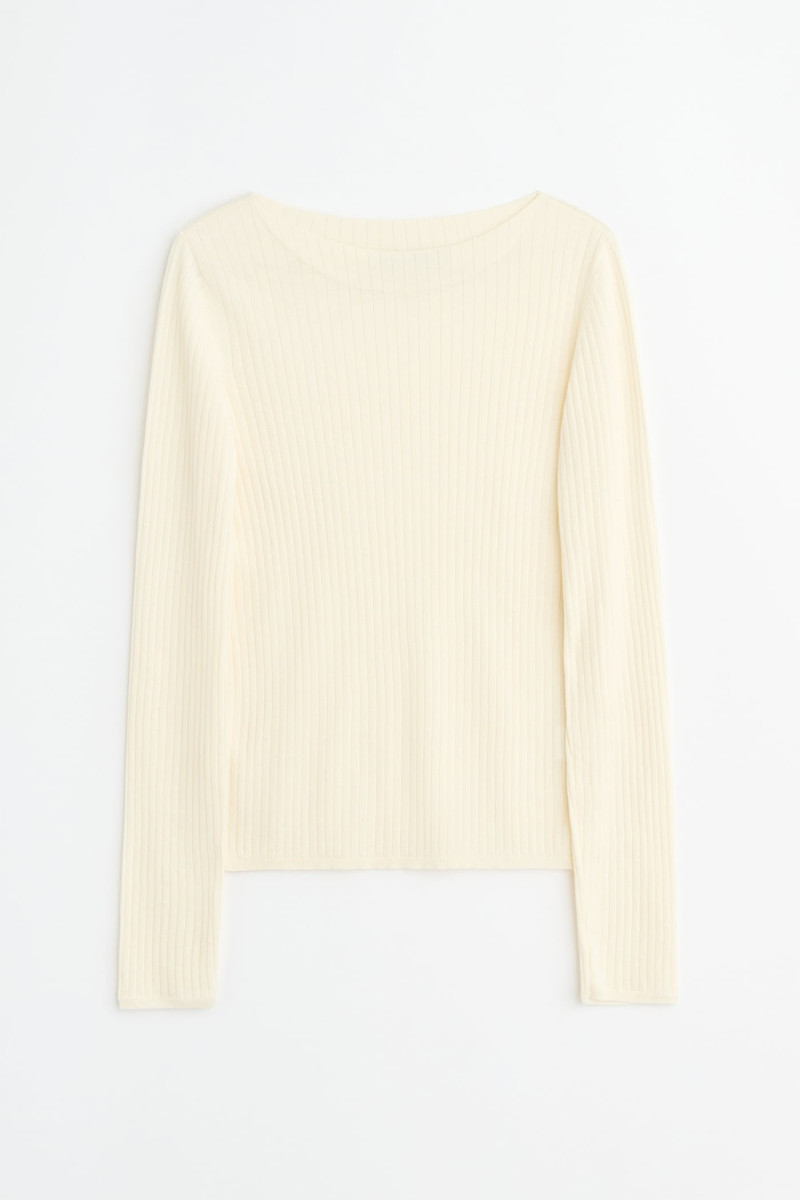 Strict Knit Ivory Cotton Crepe 1