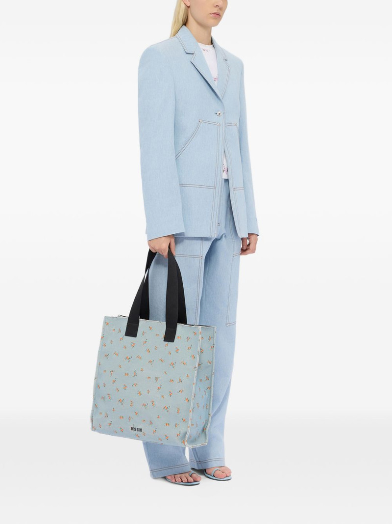 MSGM floral-print tote bag outlook