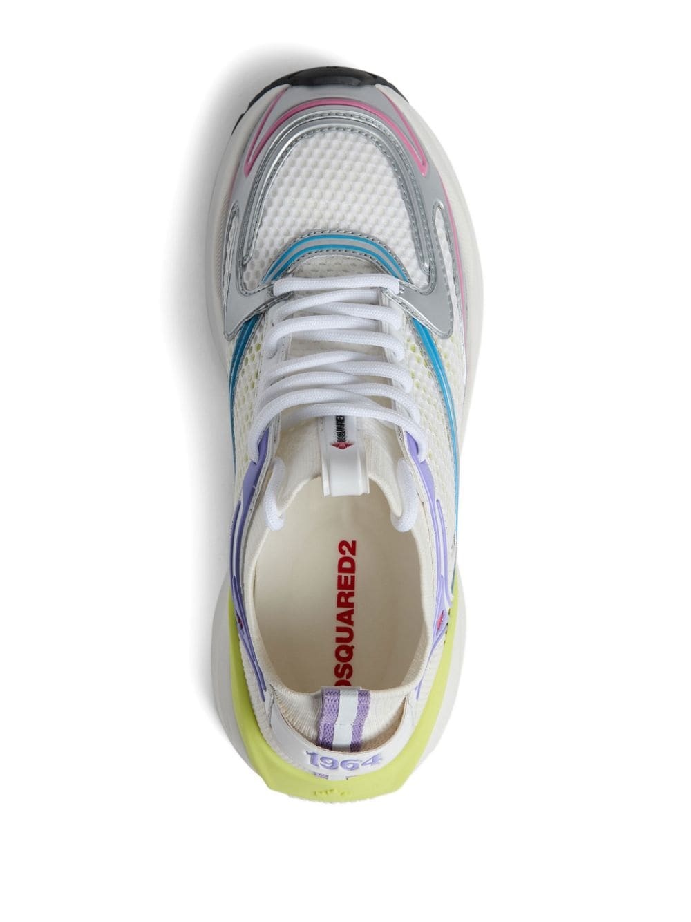 Dash panelled lace-up sneakers - 4
