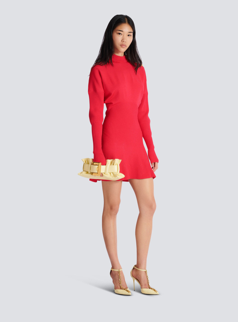 Balmain Short flared knit dress outlook