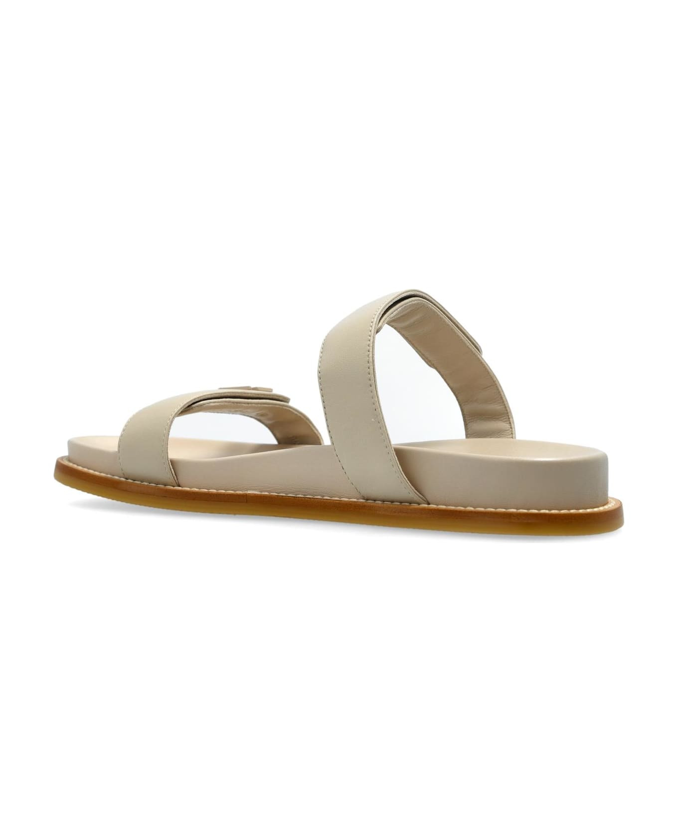 Emporio Armani Leather Slides With Logo - 5