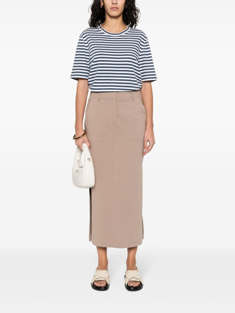 Brunello Cucinelli jersey midi skirt outlook