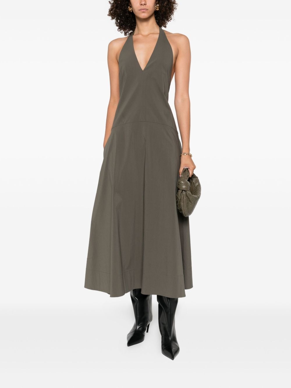 halterneck sleeveless maxi dress - 2
