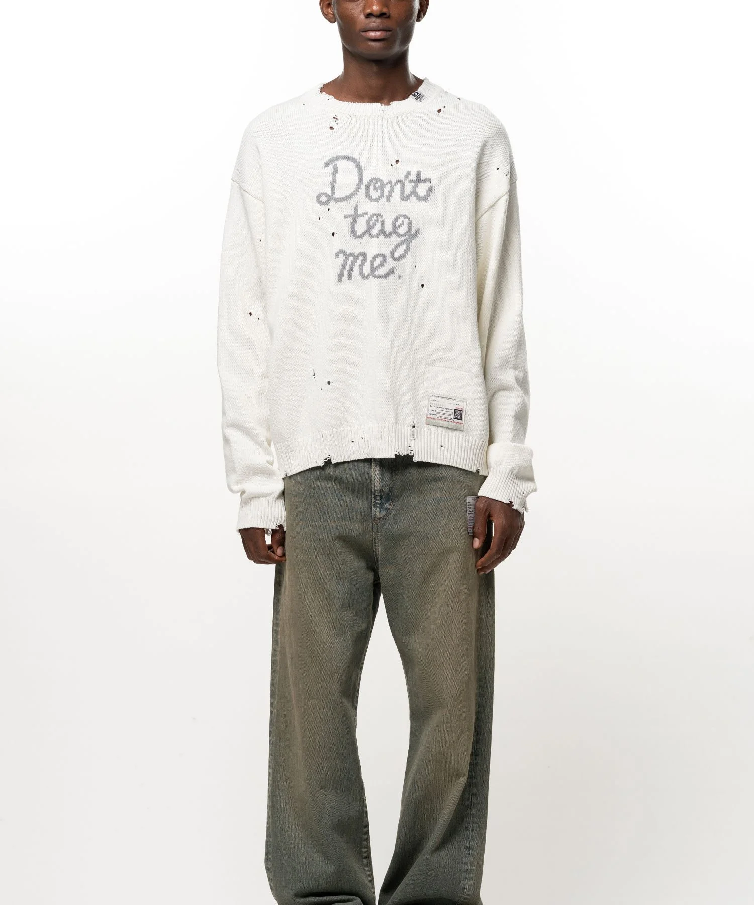 Don't Tag Me Jacquard Knit Sweater - 1