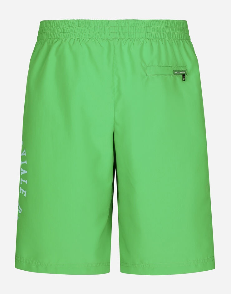 Long printed swim trunks - 1