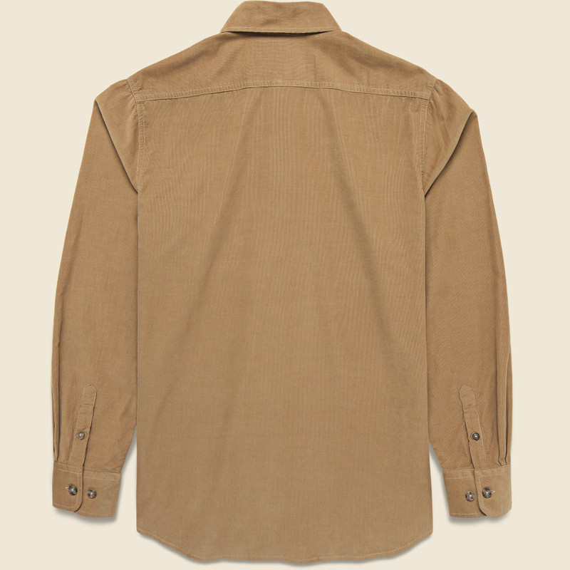 Schott Pinwale Corduroy Shirt - Khaki outlook