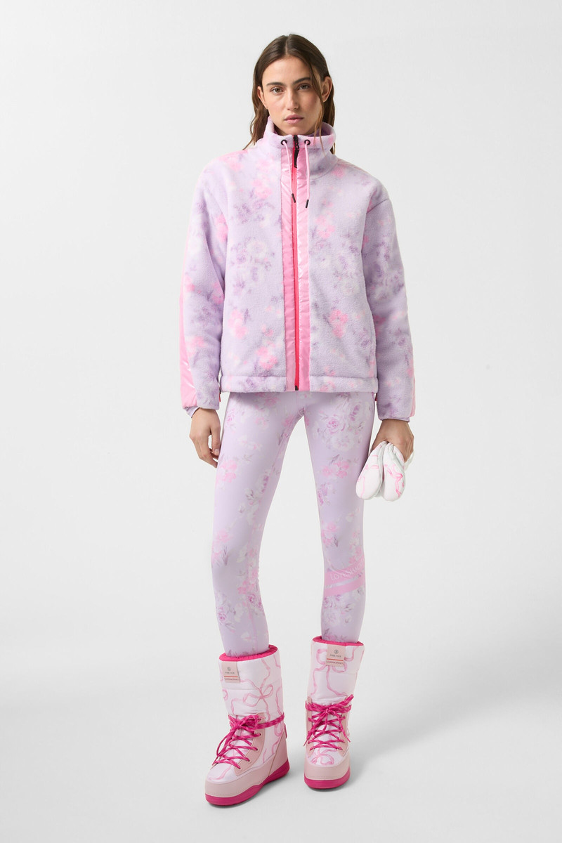 Ninetta Fleece mid layer in Lilac/Pink 3
