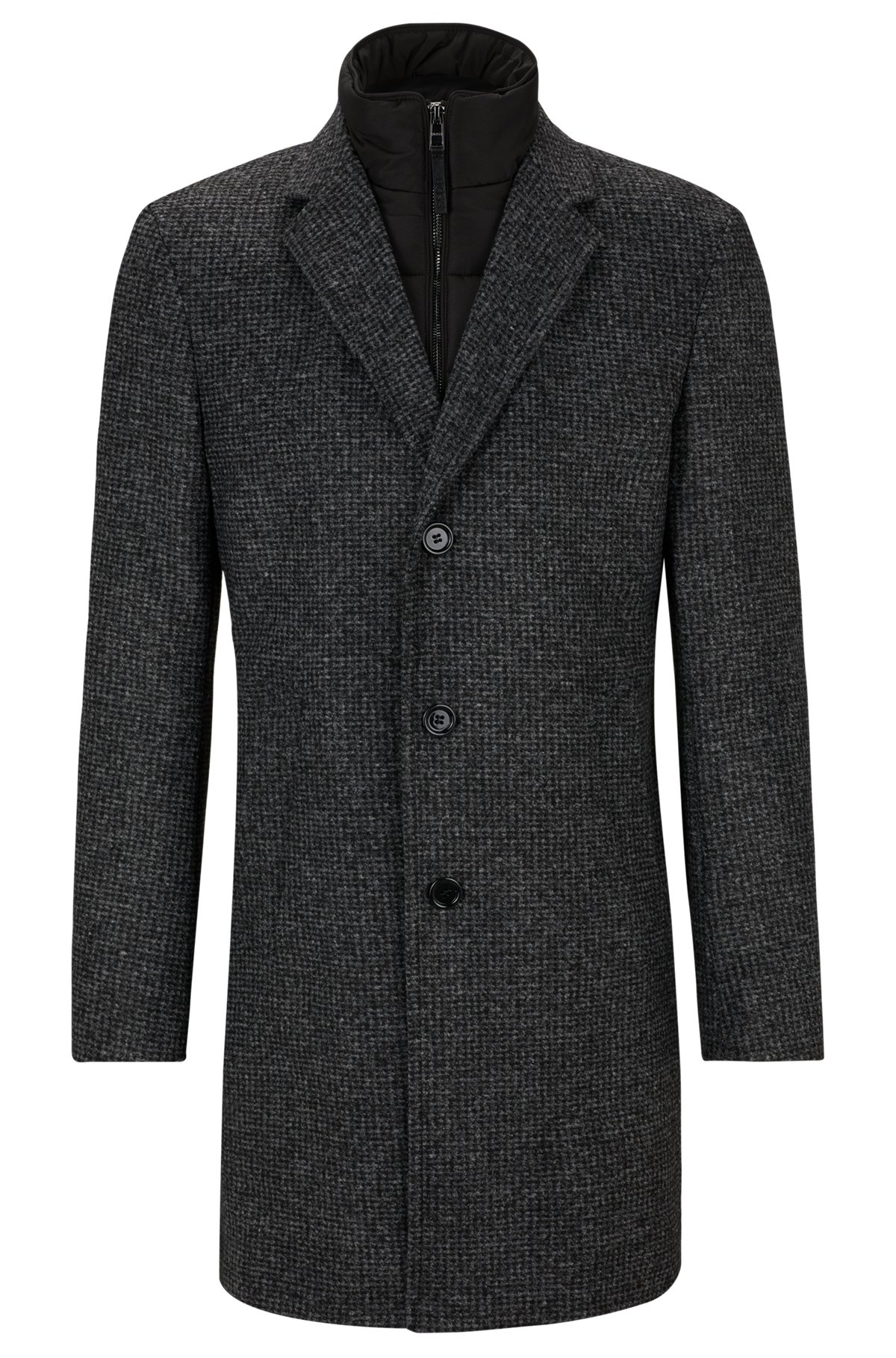 SLIM-FIT PATTERNED COAT WITH ZIP-UP INNER - 1
