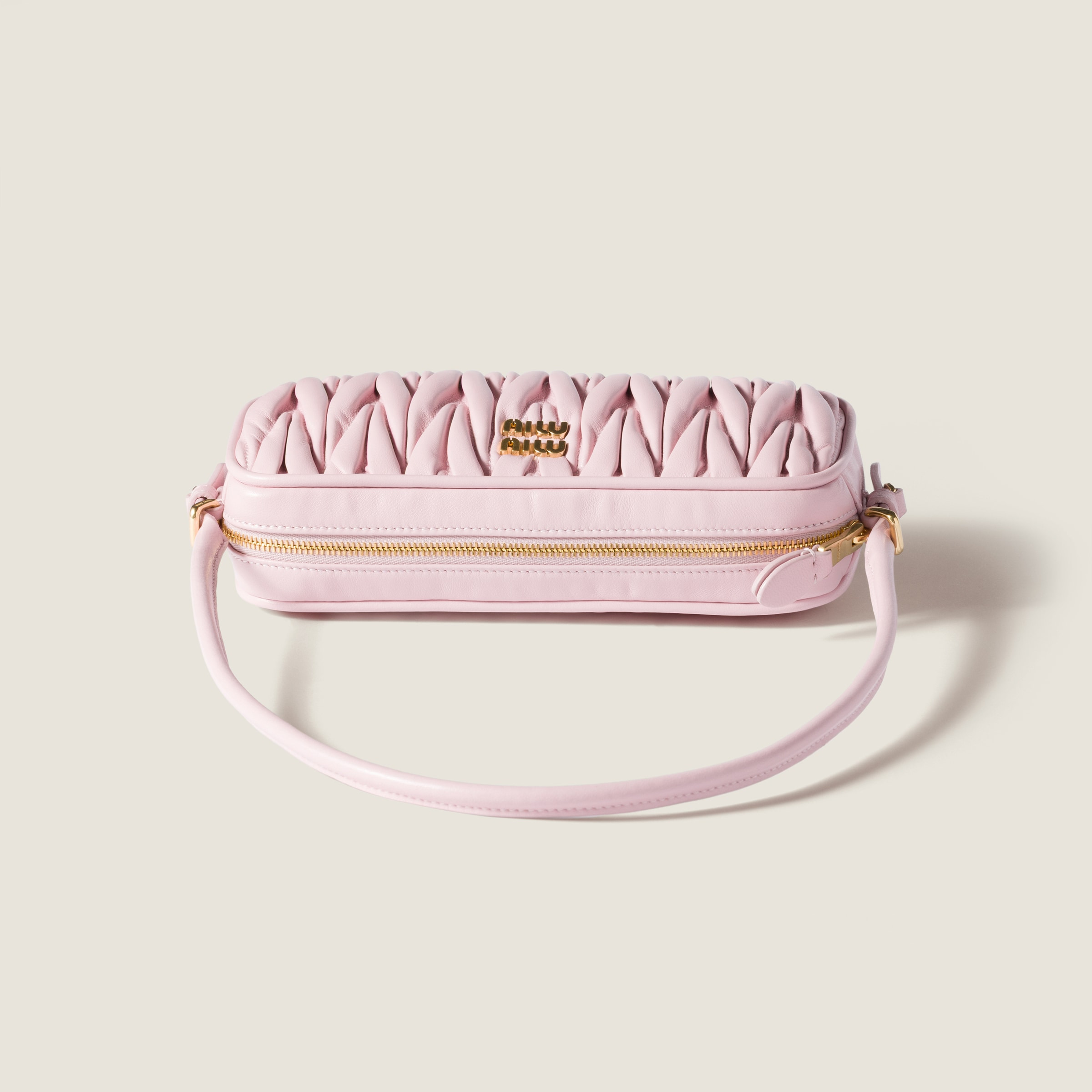 Matelassé nappa leather pouch - 5