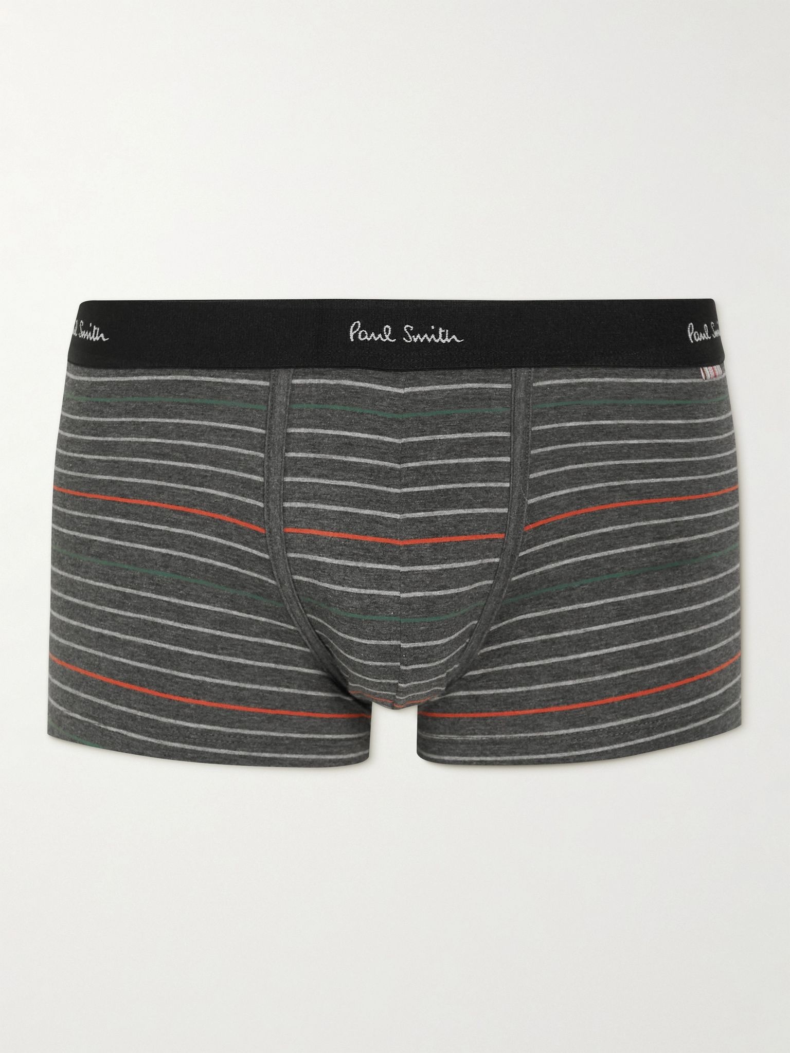 Striped Stretch-Cotton Boxer Briefs - 1