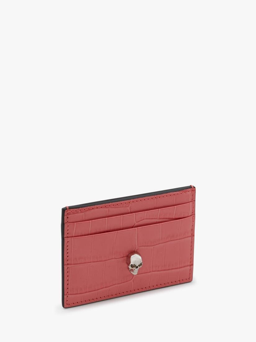 Skull Card Holder in Coral - 2
