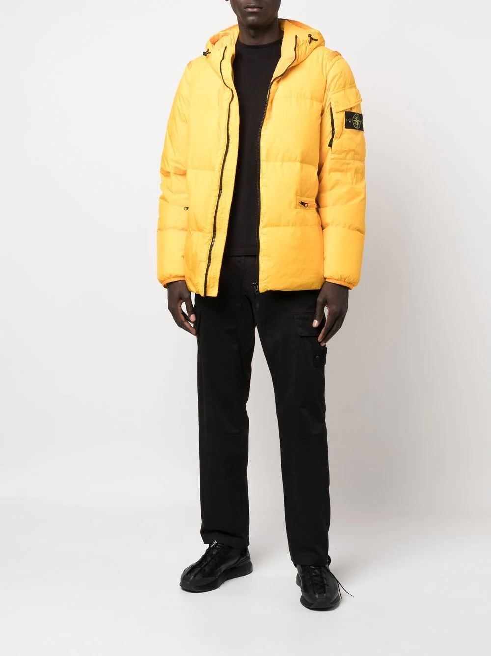 Compass-patch puffer jacket - 2