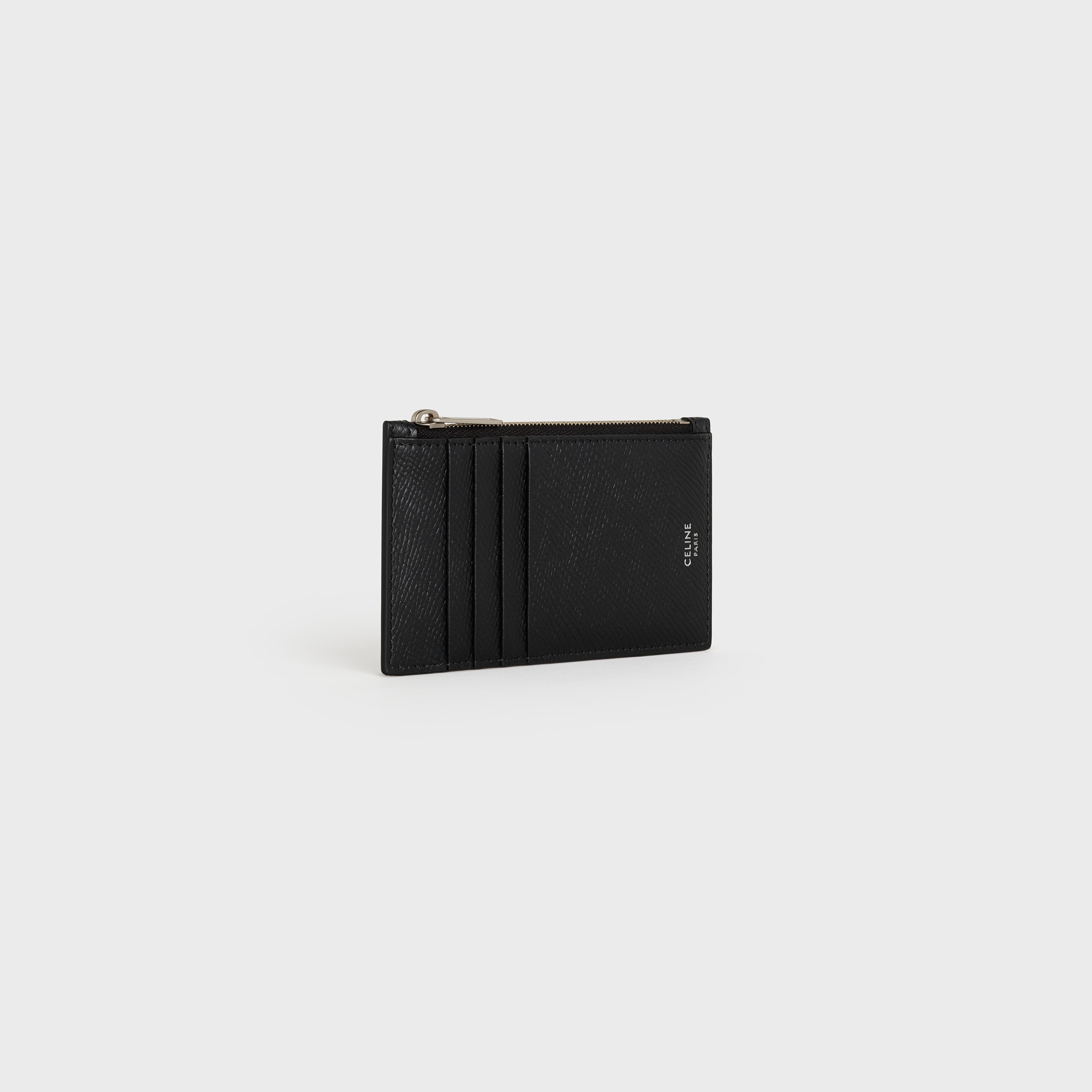 ZIPPED CARD HOLDER IN GRAINED CALFSKIN WITH ANDRÉ BUTZER "WANDERER" PRINT - 4