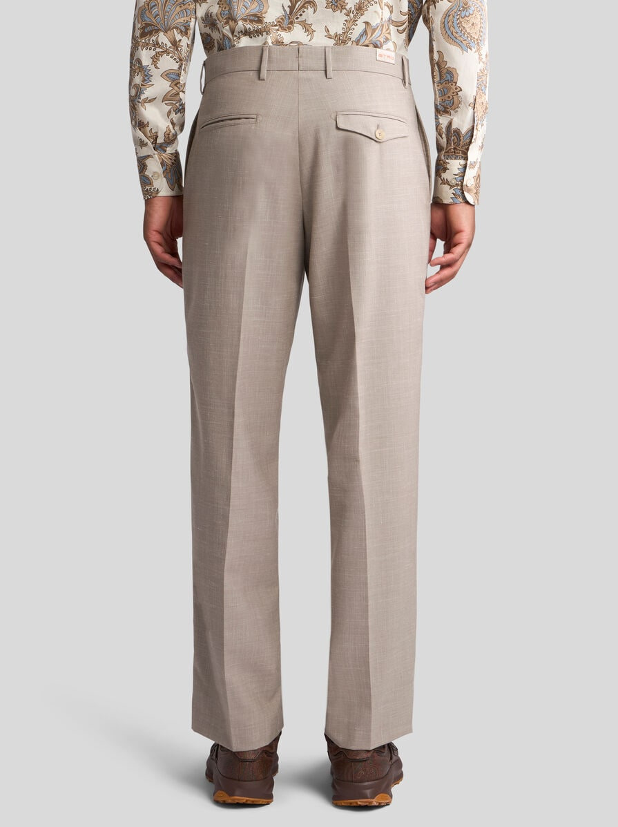SLUB WOOL-BLEND TROUSERS - 5