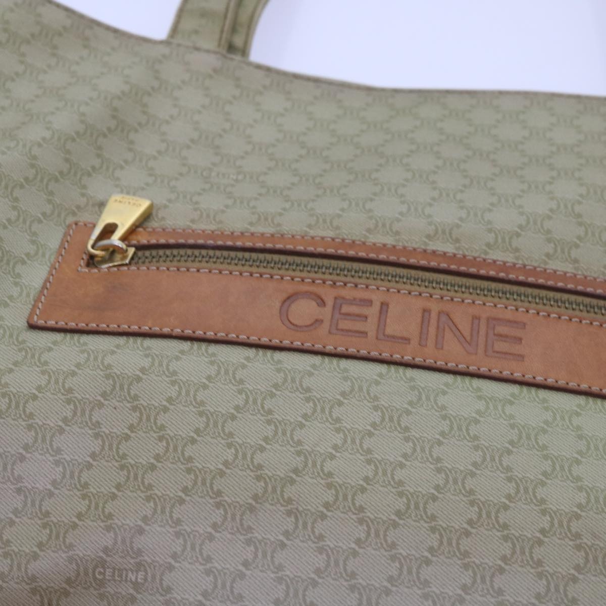 CELINE Macadam Canvas Tote Bag Beige - 15