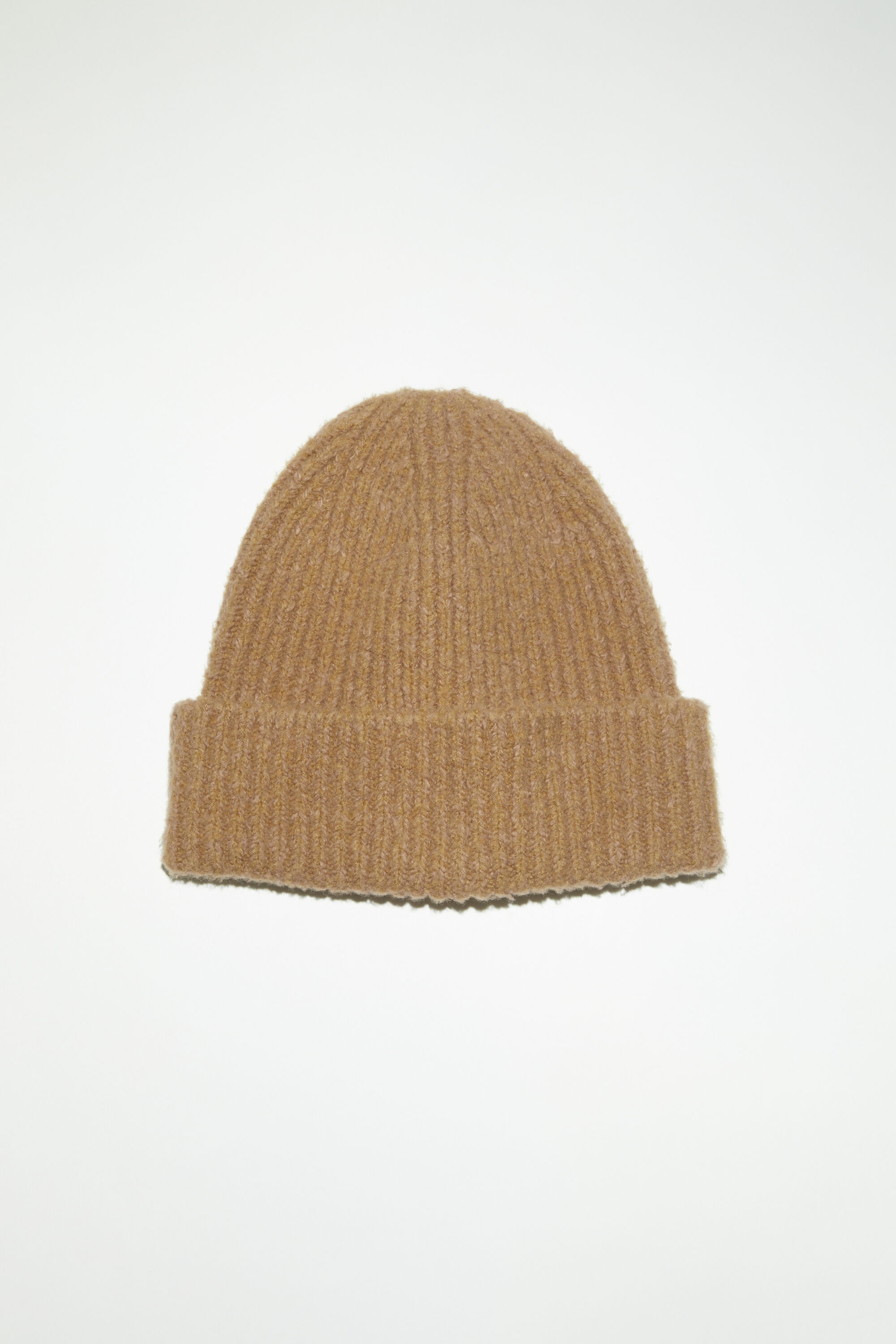 Wool blend beanie - Camel brown - 1