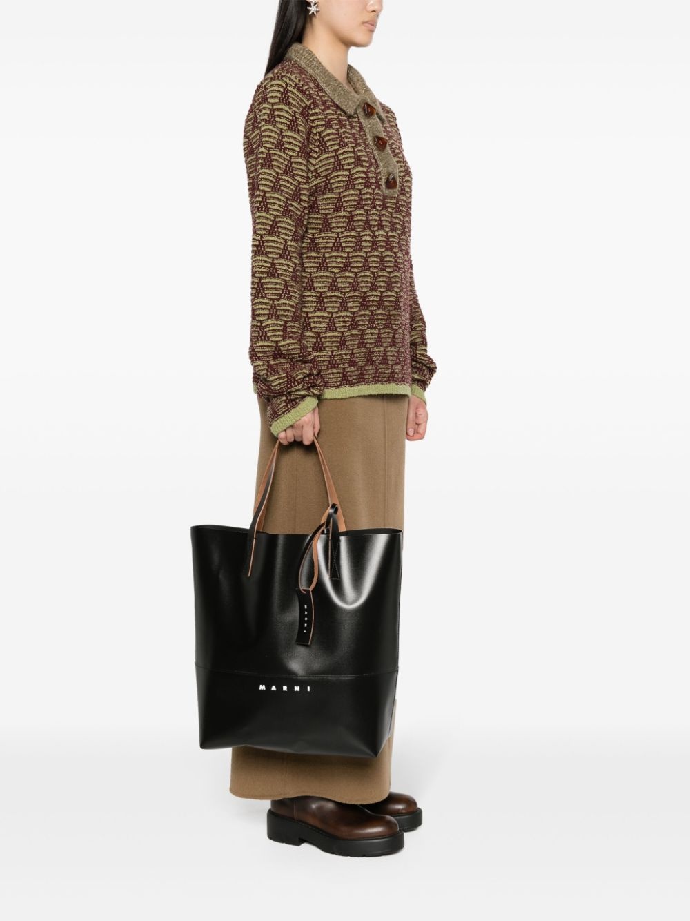 Tribeca logo-print faux-leather tote bag - 2