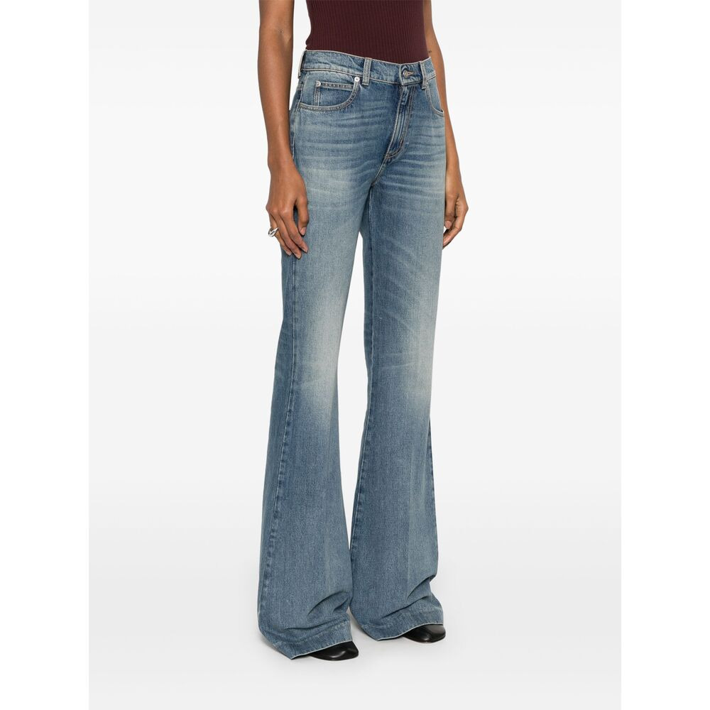 Alexander Mcqueen Blue Denim - Flared Jeans Women - 4