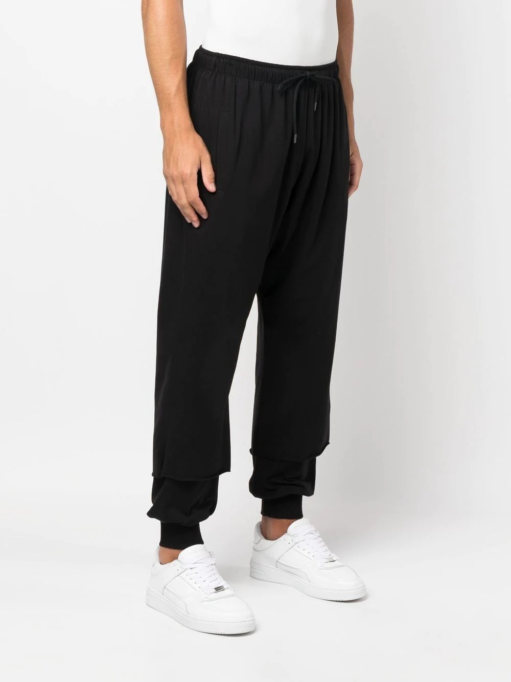 straight-leg layered track pants - 4