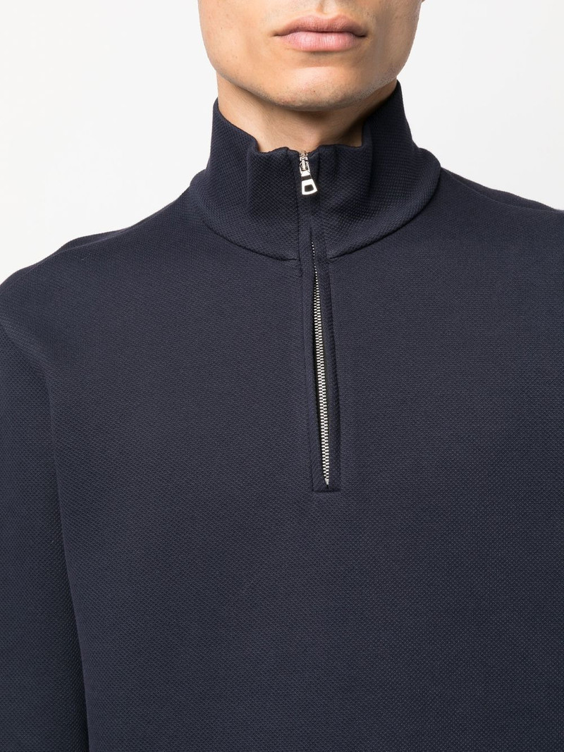 zip-front funnel neck sweater 5