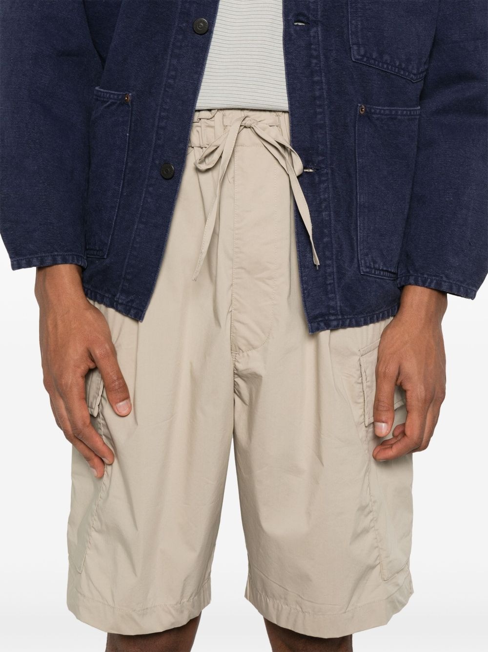 poplin cargo shorts - 5