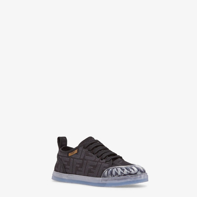 FENDI Black canvas low-tops outlook