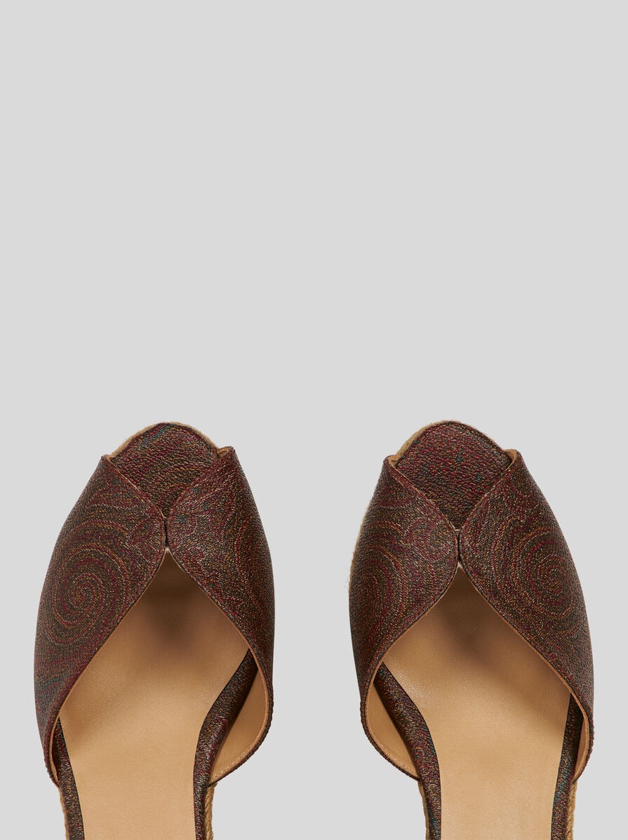 PAISLEY WEDGE ESPADRILLES WITH PEEP TOE - 2