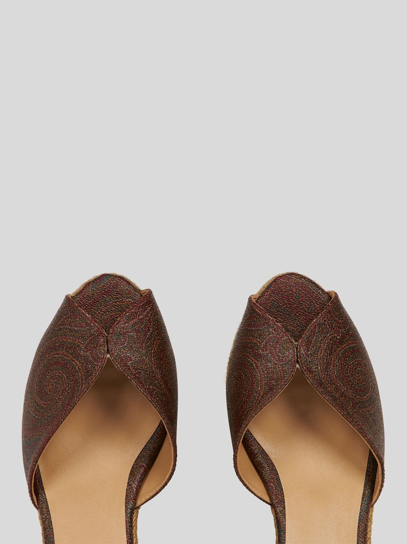 Etro PAISLEY WEDGE ESPADRILLES WITH PEEP TOE outlook
