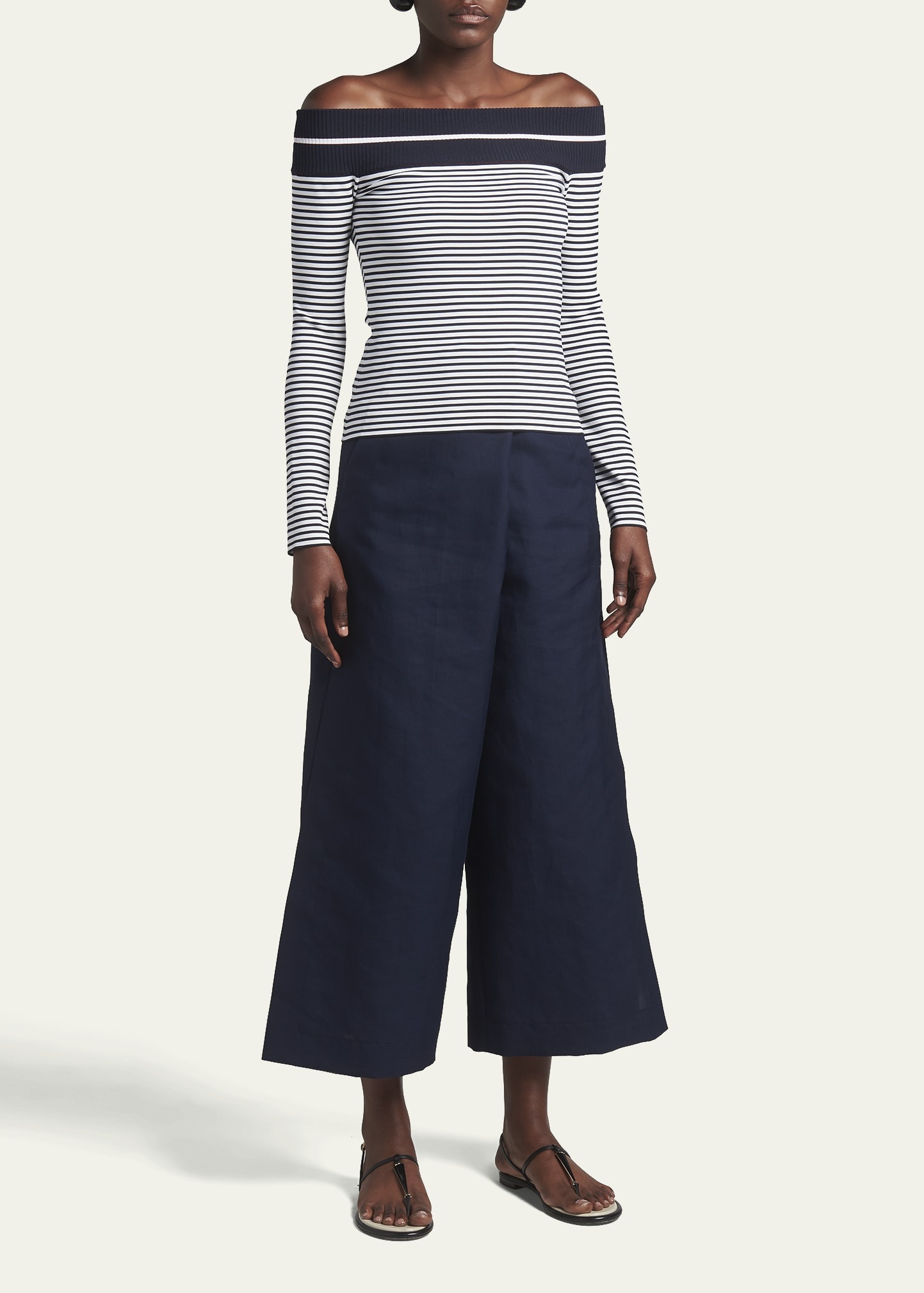 Striped Off-The-Shoulder Top - 2