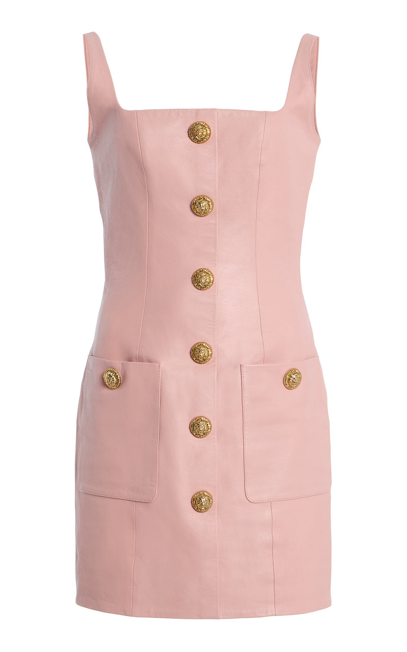 Leather Short Dress pink 1