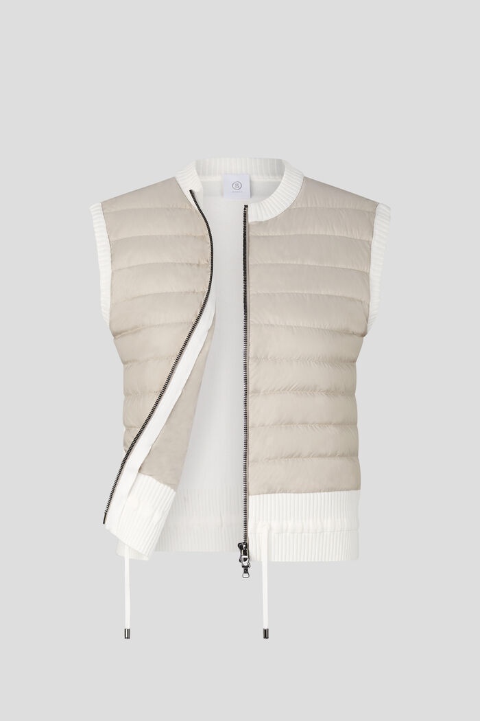 Allisa Down knitted waistcoat in Sand - 2