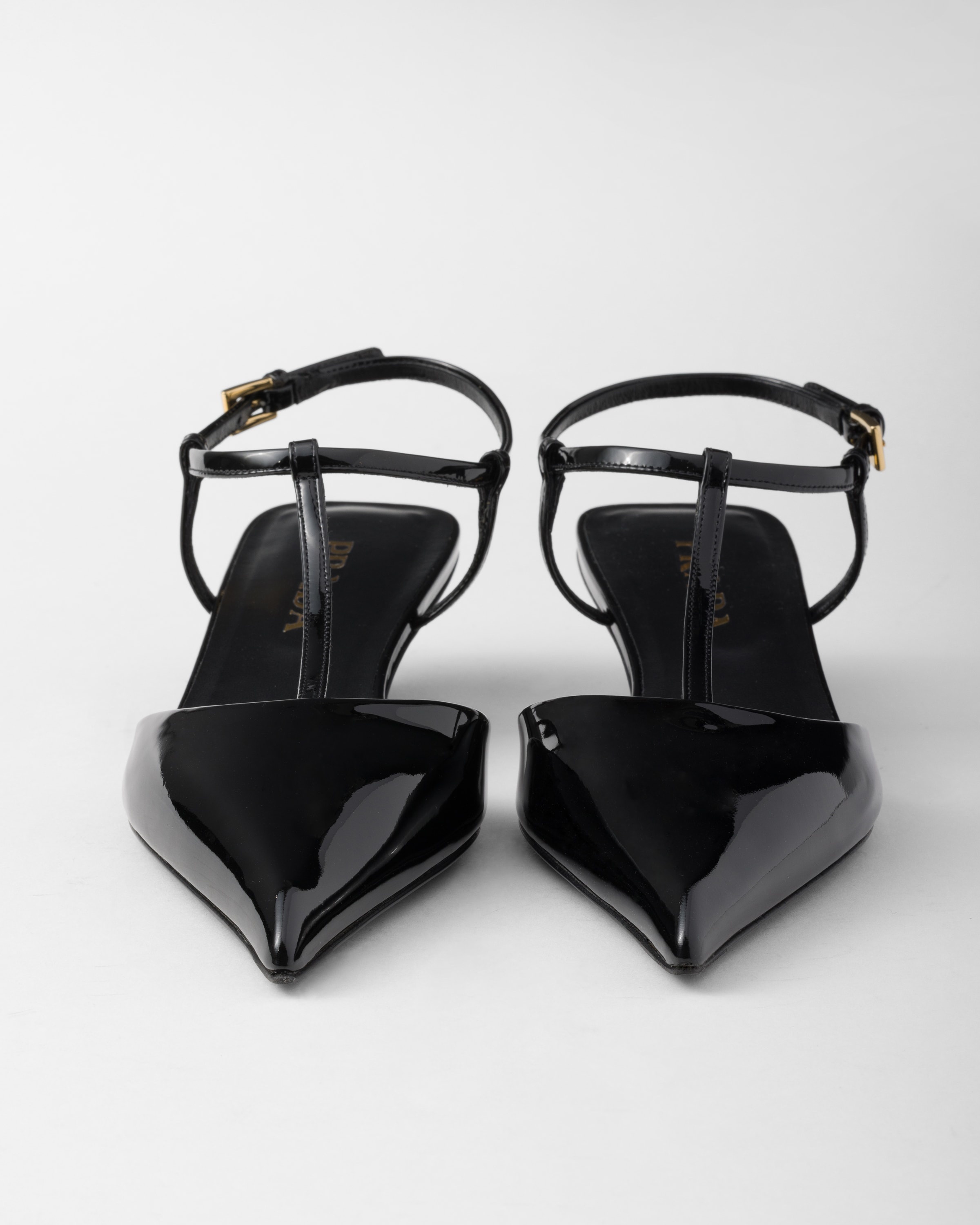 Patent leather slingback pumps - 5