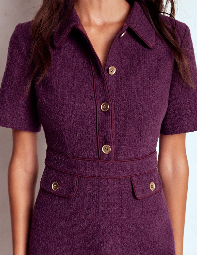 Eda Cotton Shift Dress-Plum Jam 3