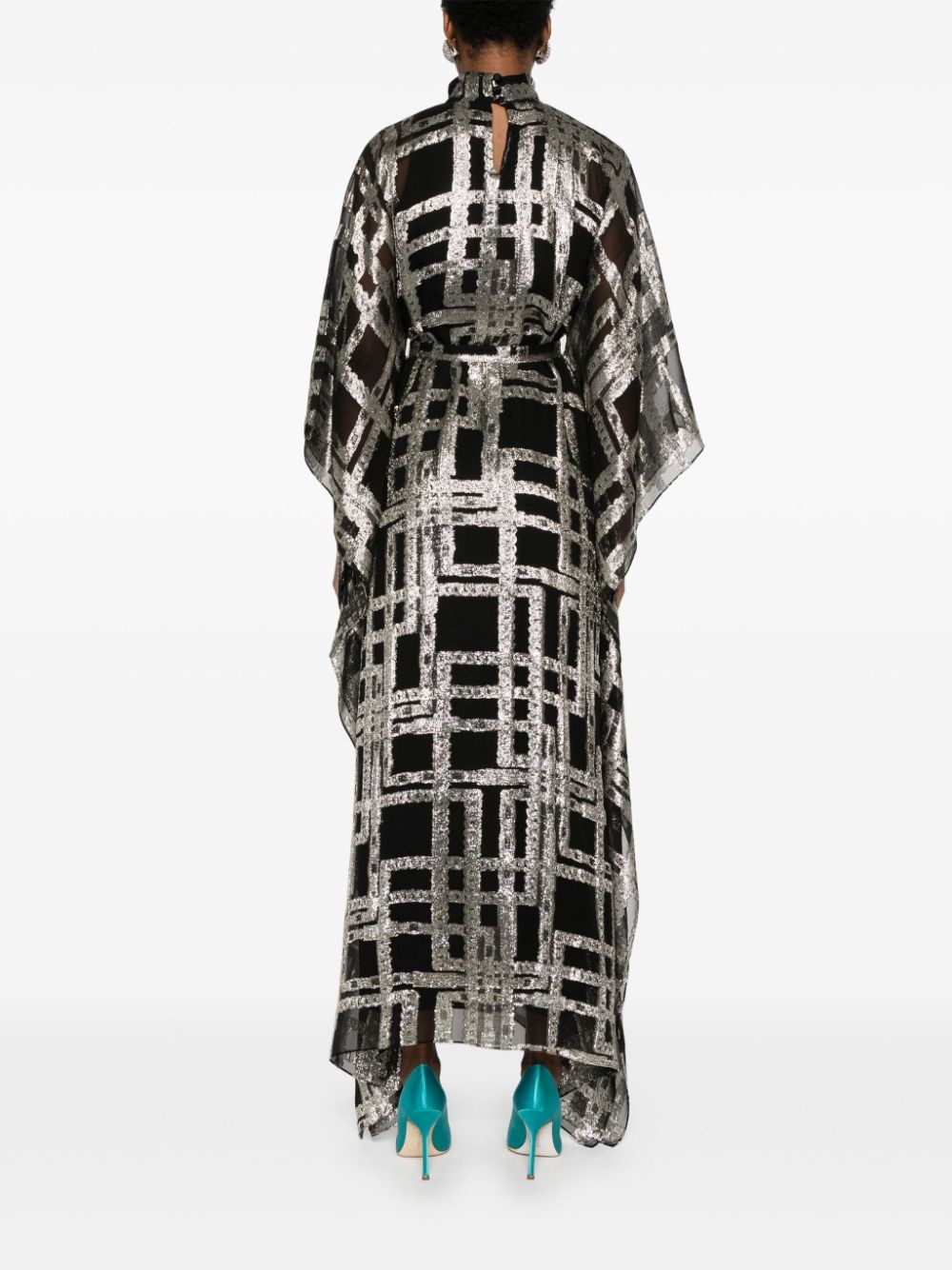 checked maxi dress - 4