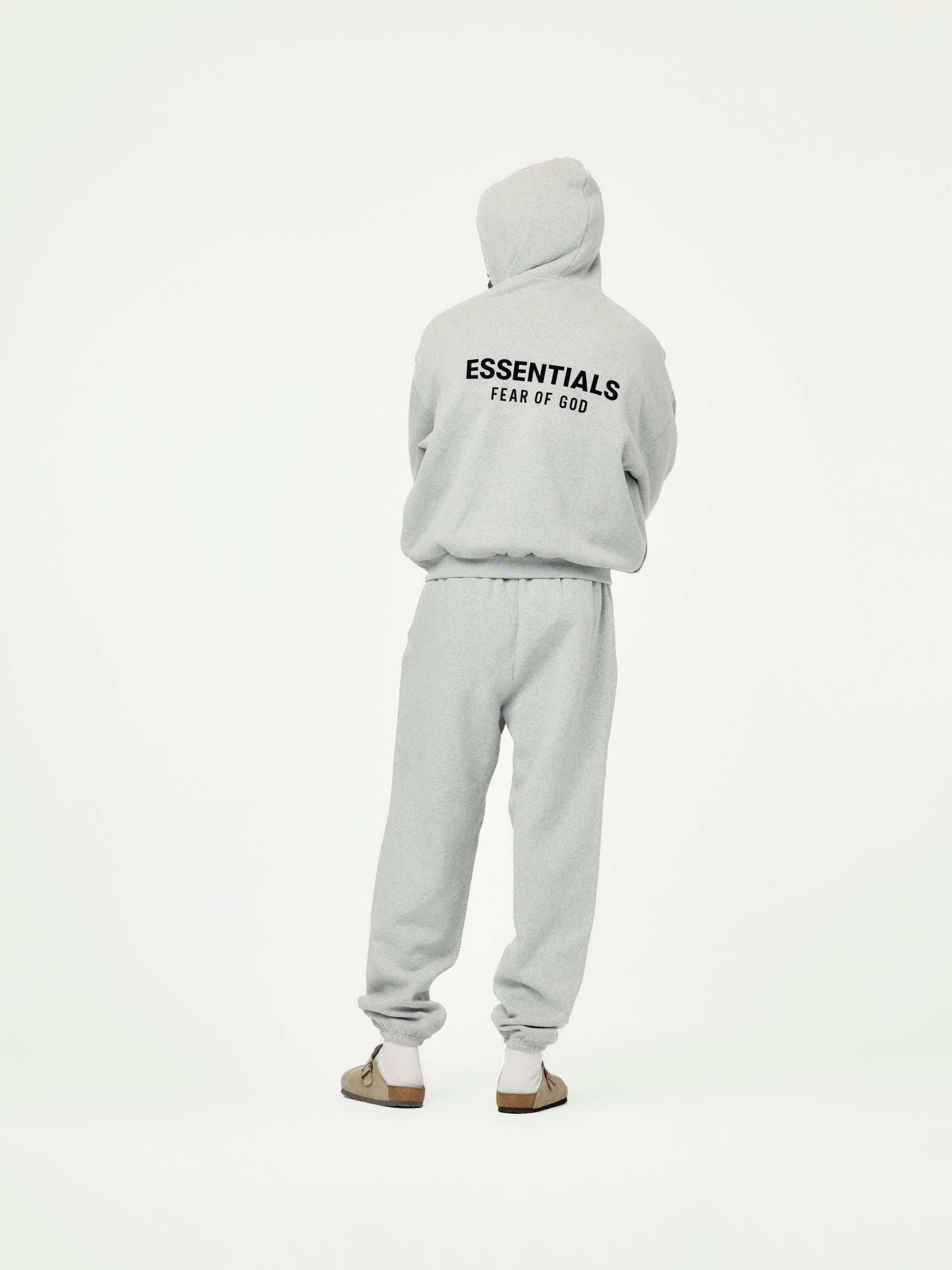 ESSENTIALS FLEECE HOODIE (LIGHT HEATHER GREY