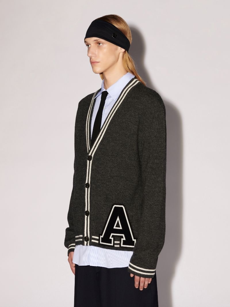 A Patch Knit Cardigan - 7