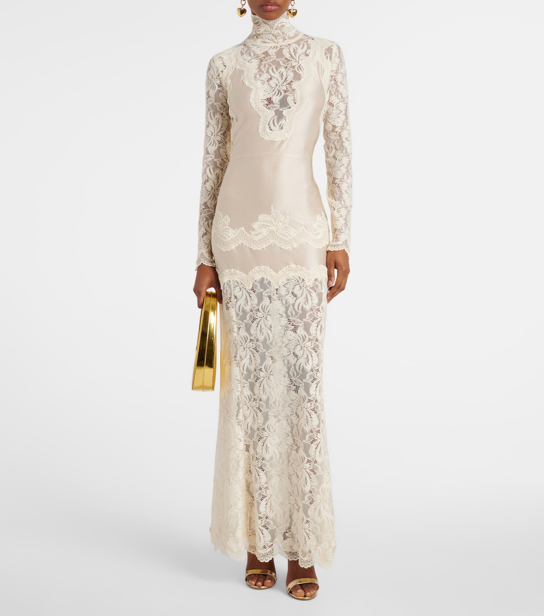 Lace-trimmed maxi dress - 2